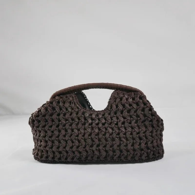 Pochette coquillage en paille tressée Sophia