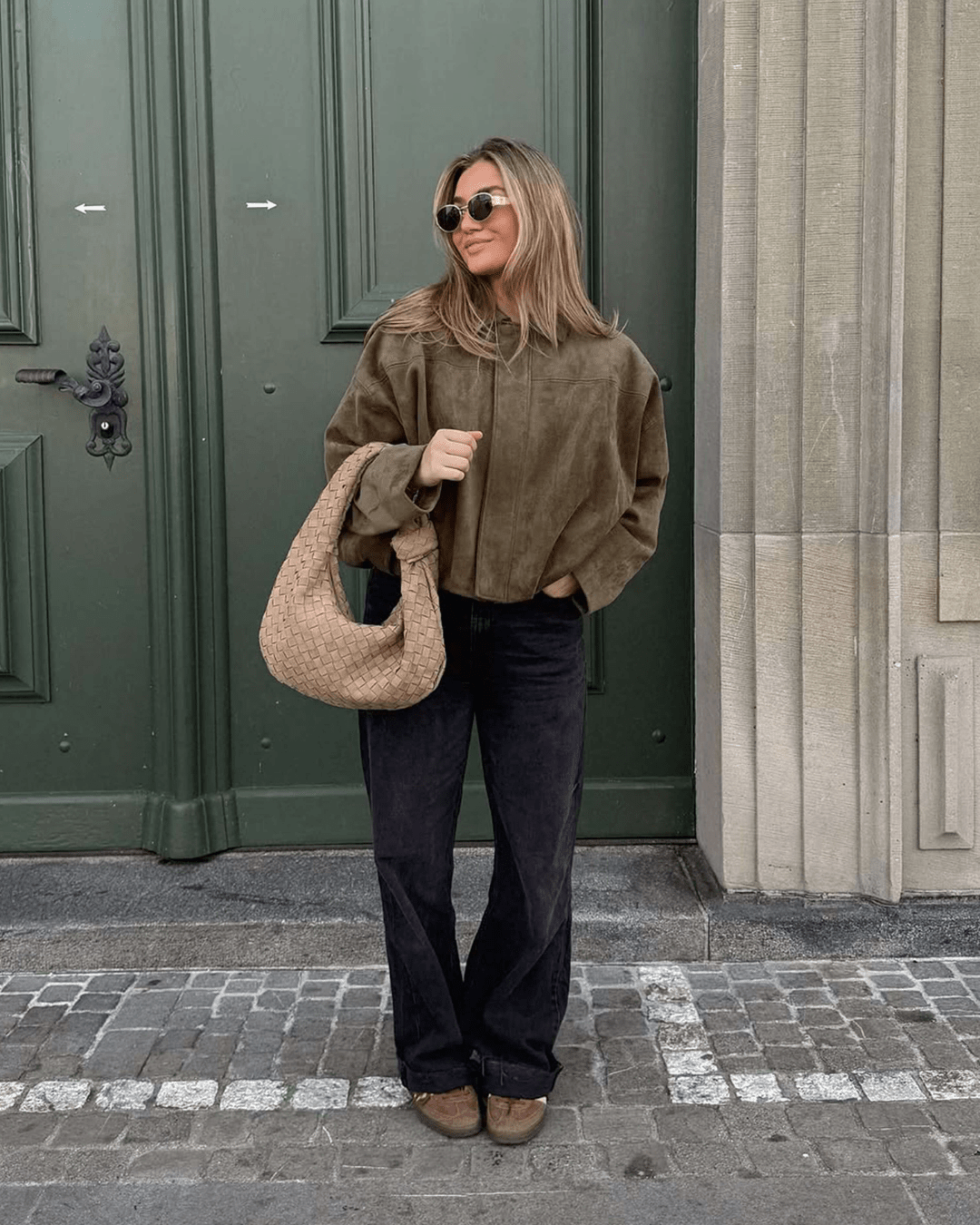 Blouson aviateur Helen en faux daim
