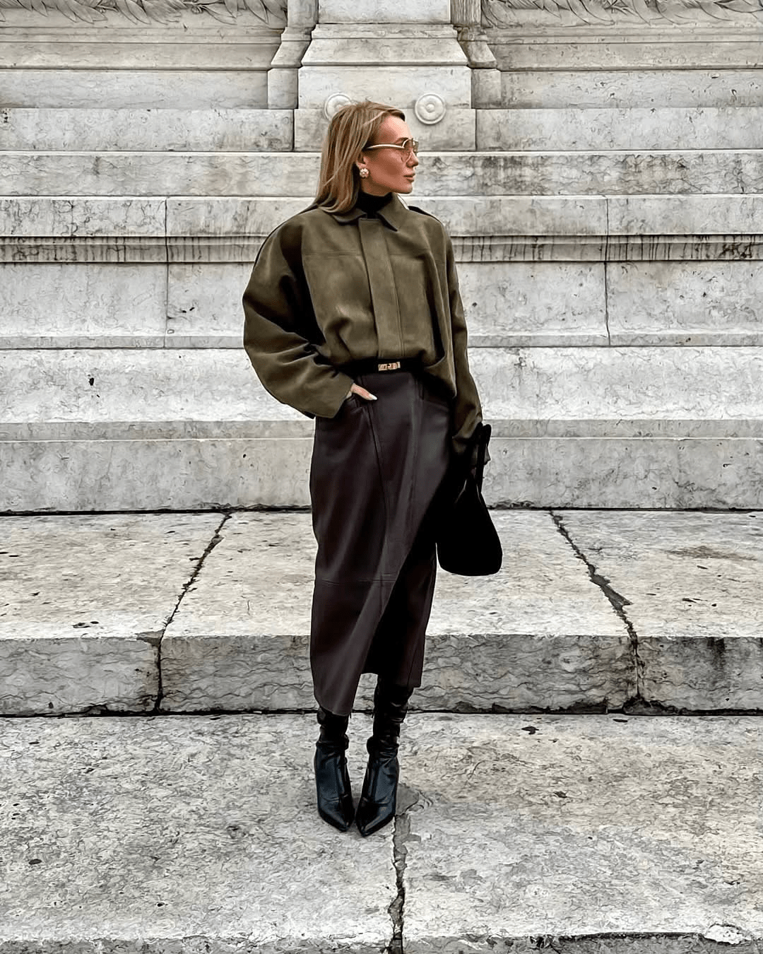 Blouson aviateur Helen en faux daim