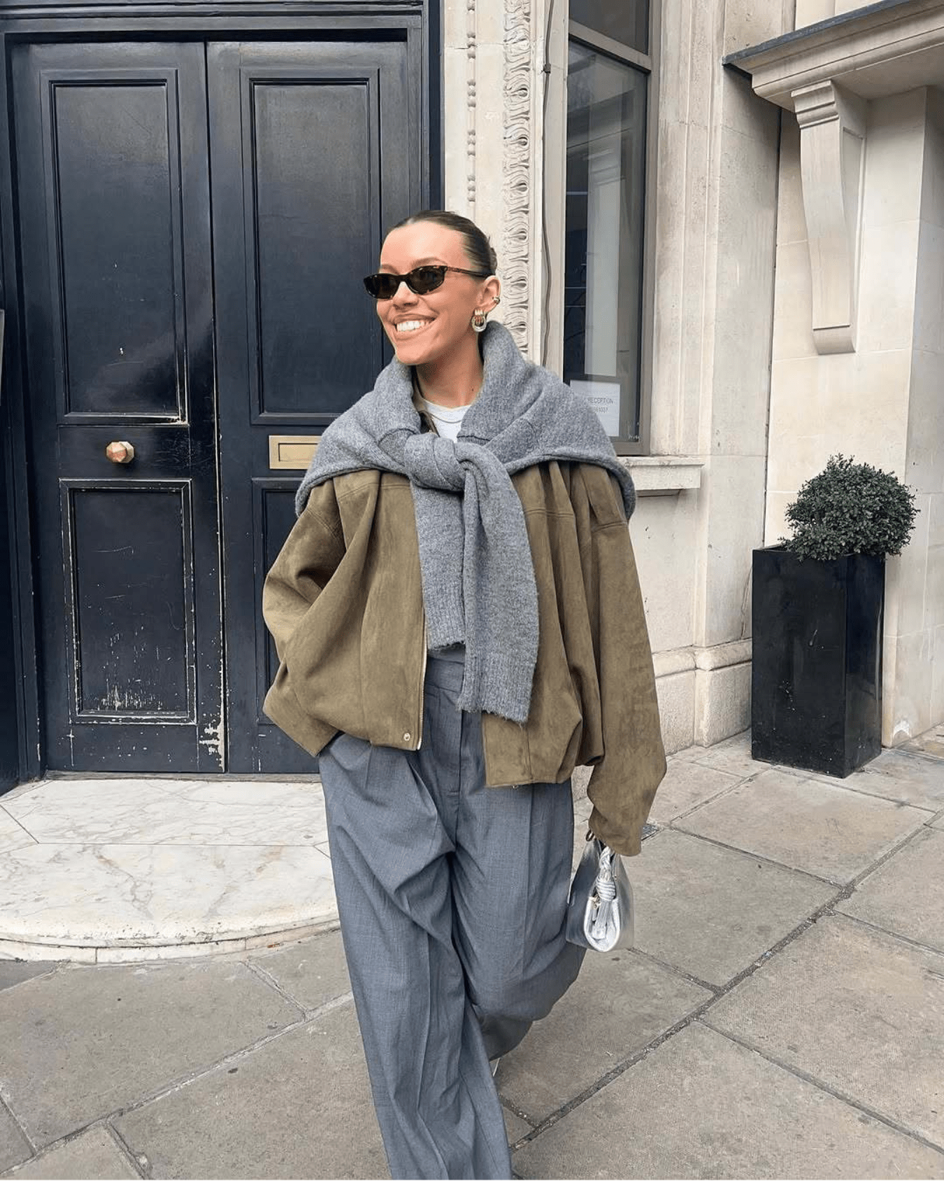 Blouson aviateur Helen en faux daim
