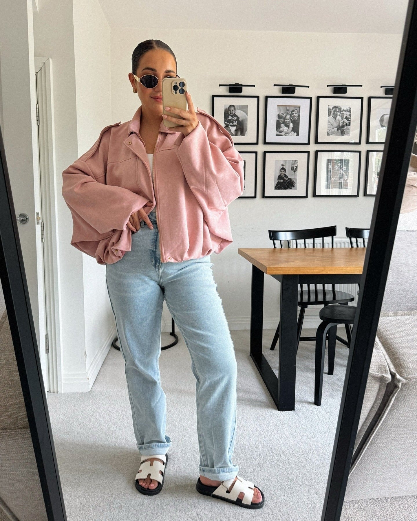 Blouson aviateur Helen en faux daim