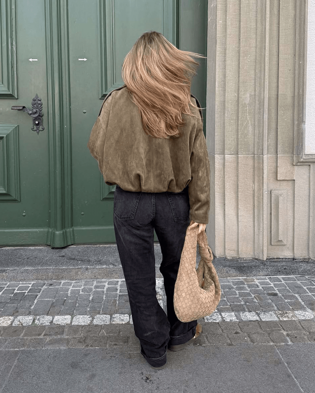 Blouson aviateur Helen en faux daim