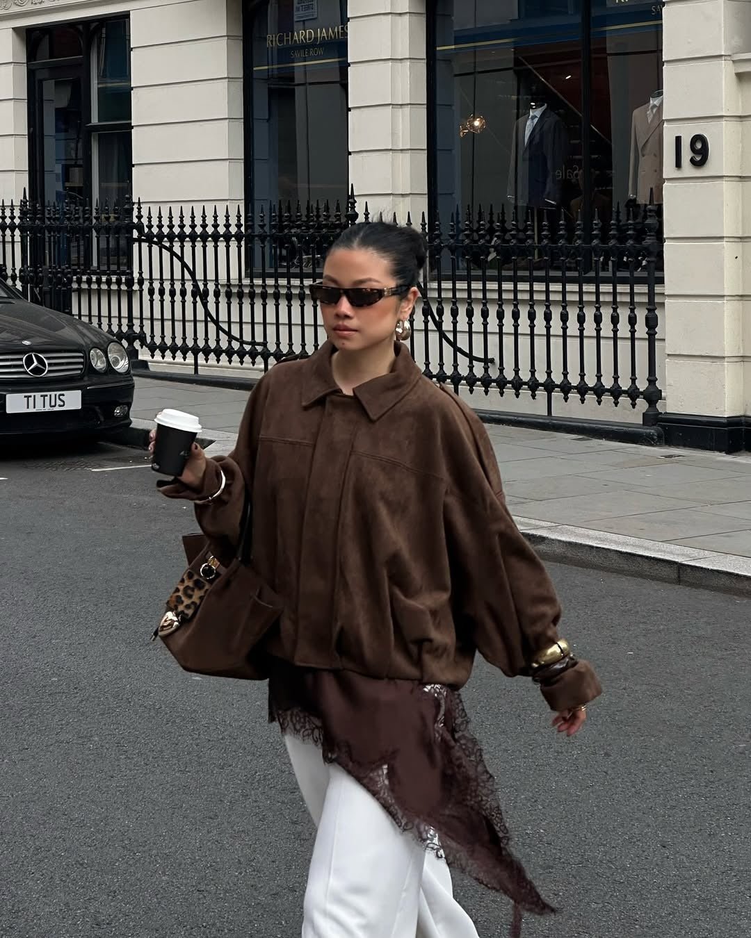 Blouson aviateur Helen en faux daim