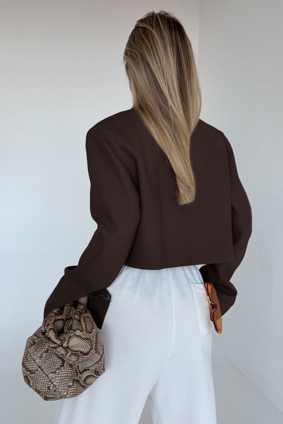 Veste zippée Amélie marron