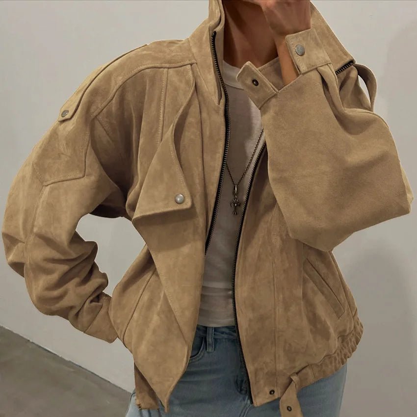 Blouson bomber oversize en suédine Erica