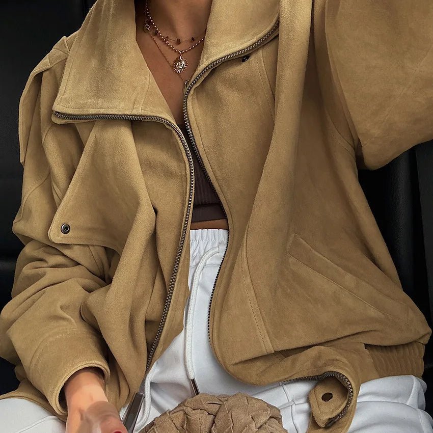 Blouson bomber oversize en suédine Erica