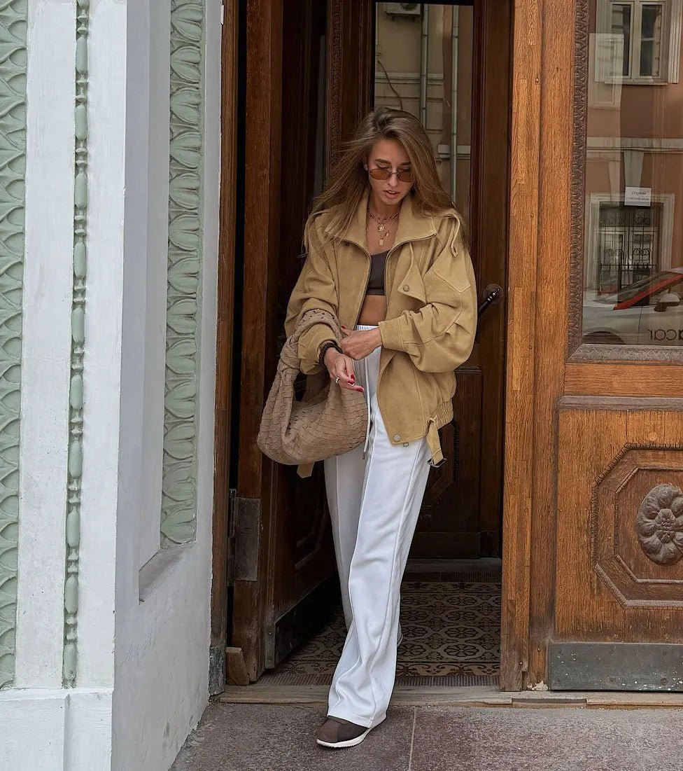 Blouson bomber oversize en suédine Erica
