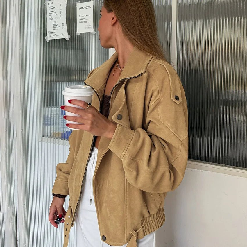 Blouson bomber oversize en suédine Erica