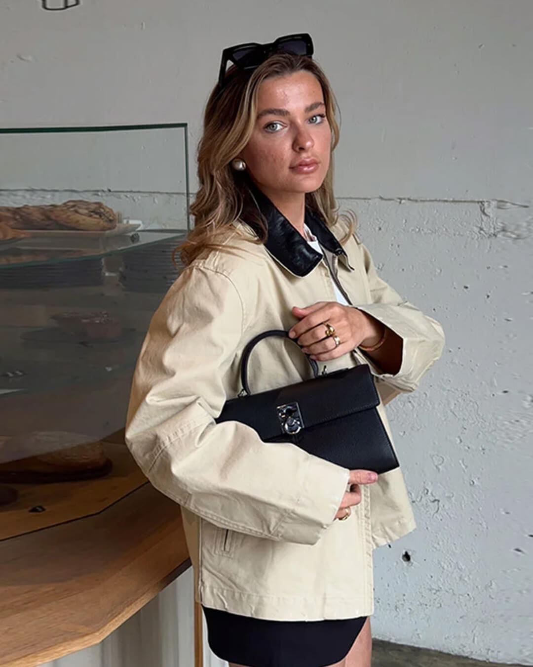 Veste zippée col contrastant Jessica
