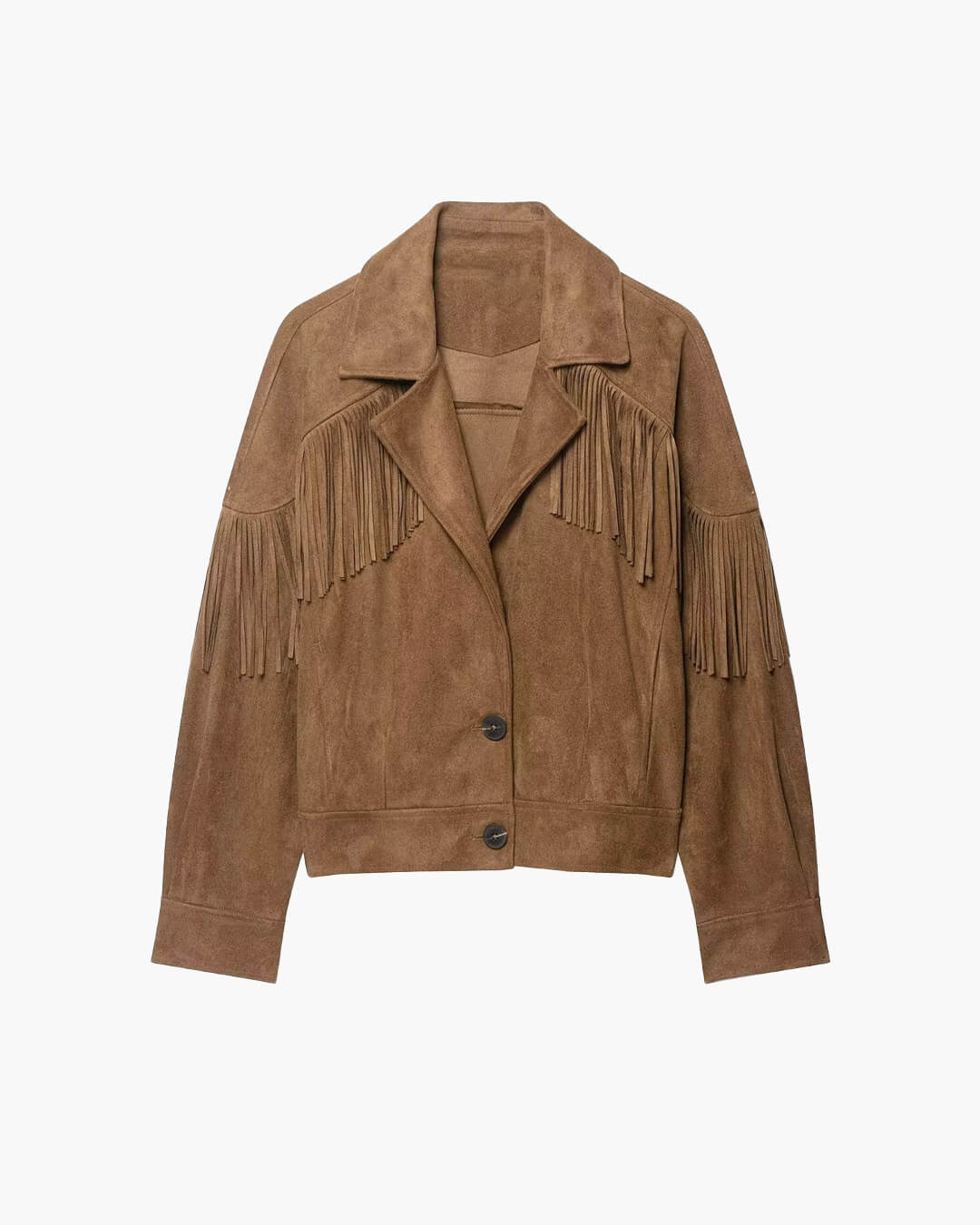 Veste western à franges Julie en faux suède