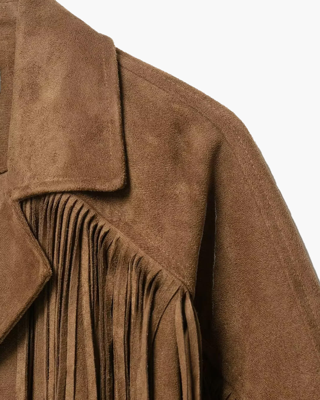 Veste western à franges Julie en faux suède