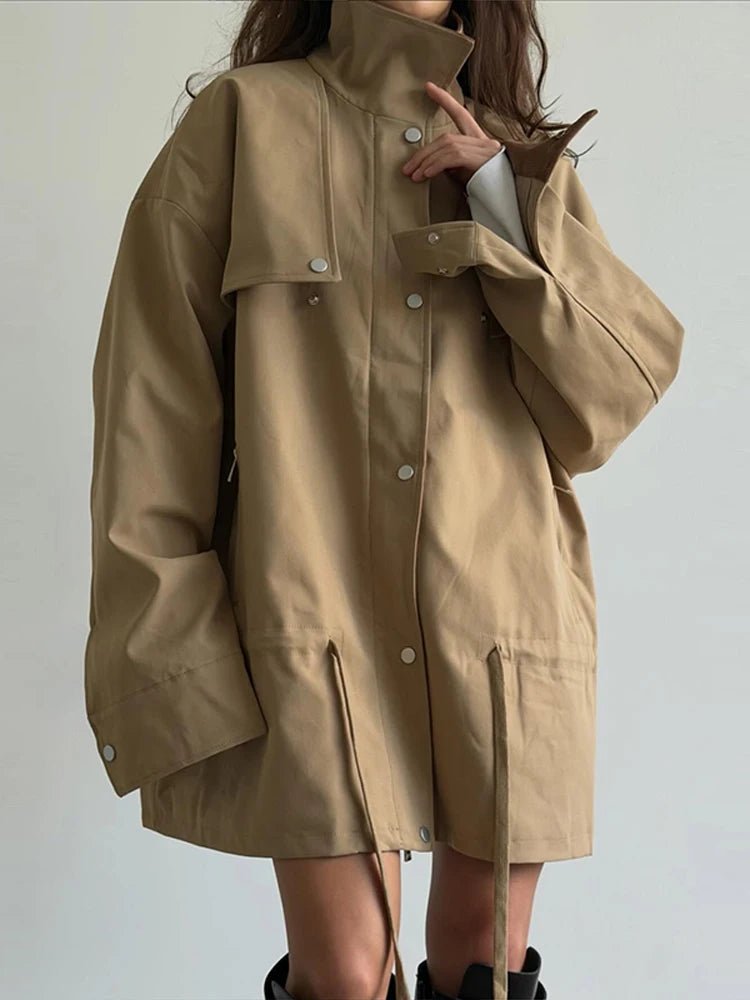 Veste coupe-vent à col contrastant Miriam