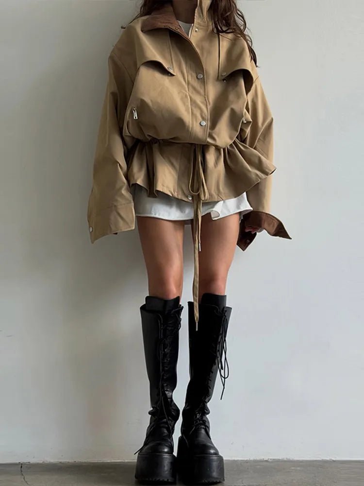 Veste coupe-vent à col contrastant Miriam