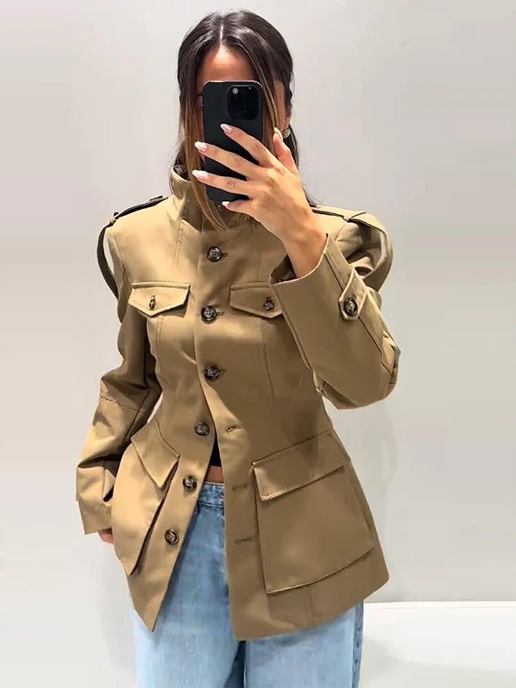 Veste Anna à col montant ajustée