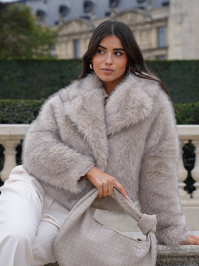 Manteau Tessa en fausse fourrure