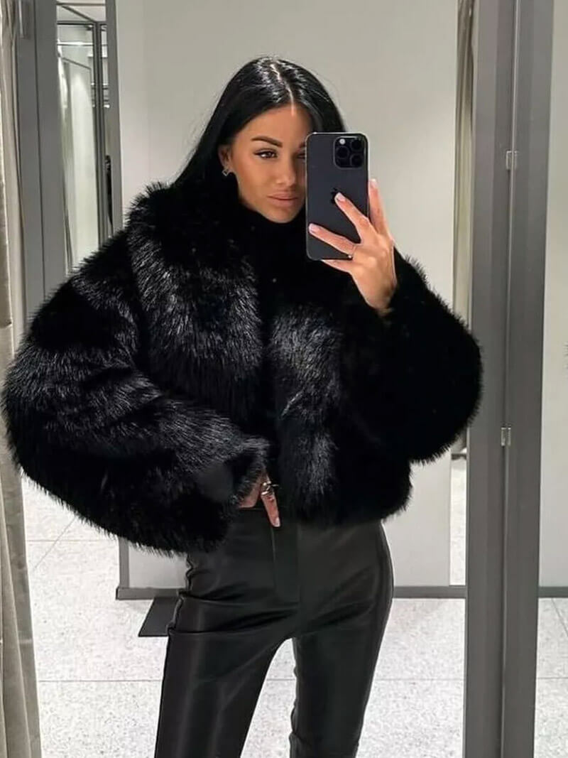 Manteau Tessa en fausse fourrure