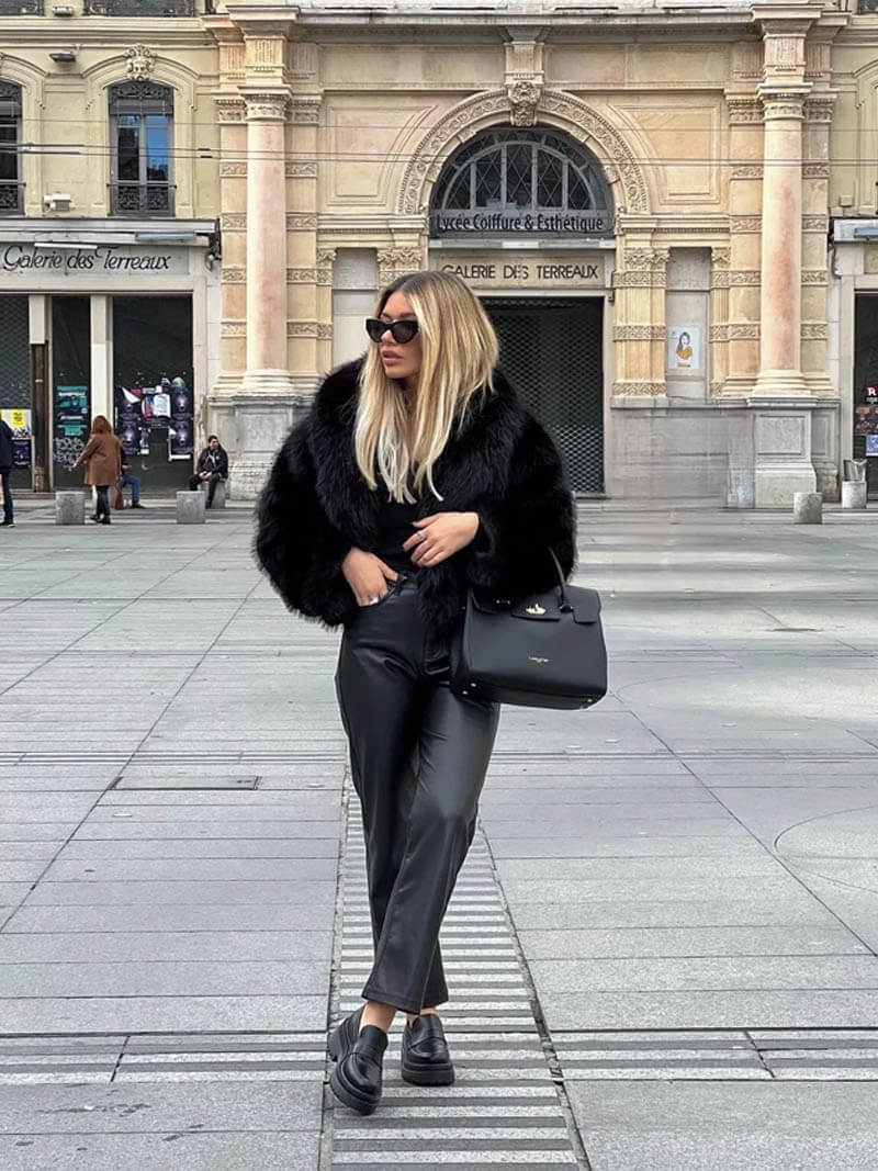 Manteau Tessa en fausse fourrure