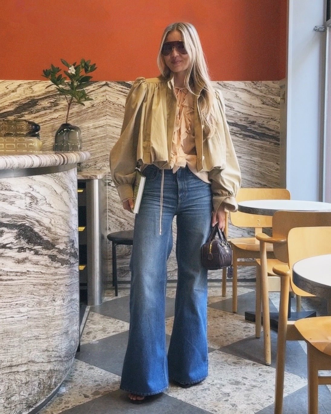 Veste courte plissée Margot