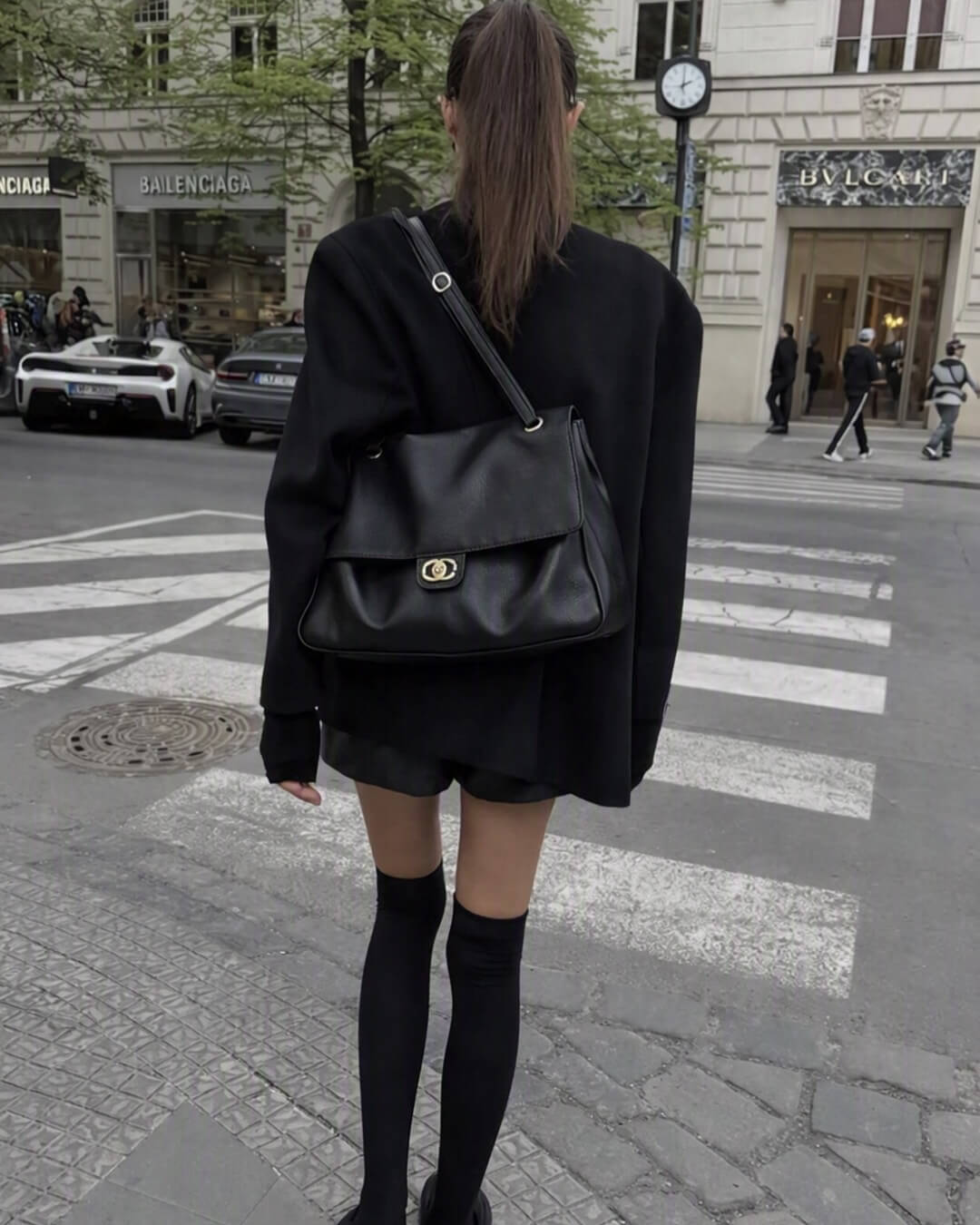 Sac bandoulière Emma à rabat et boucle