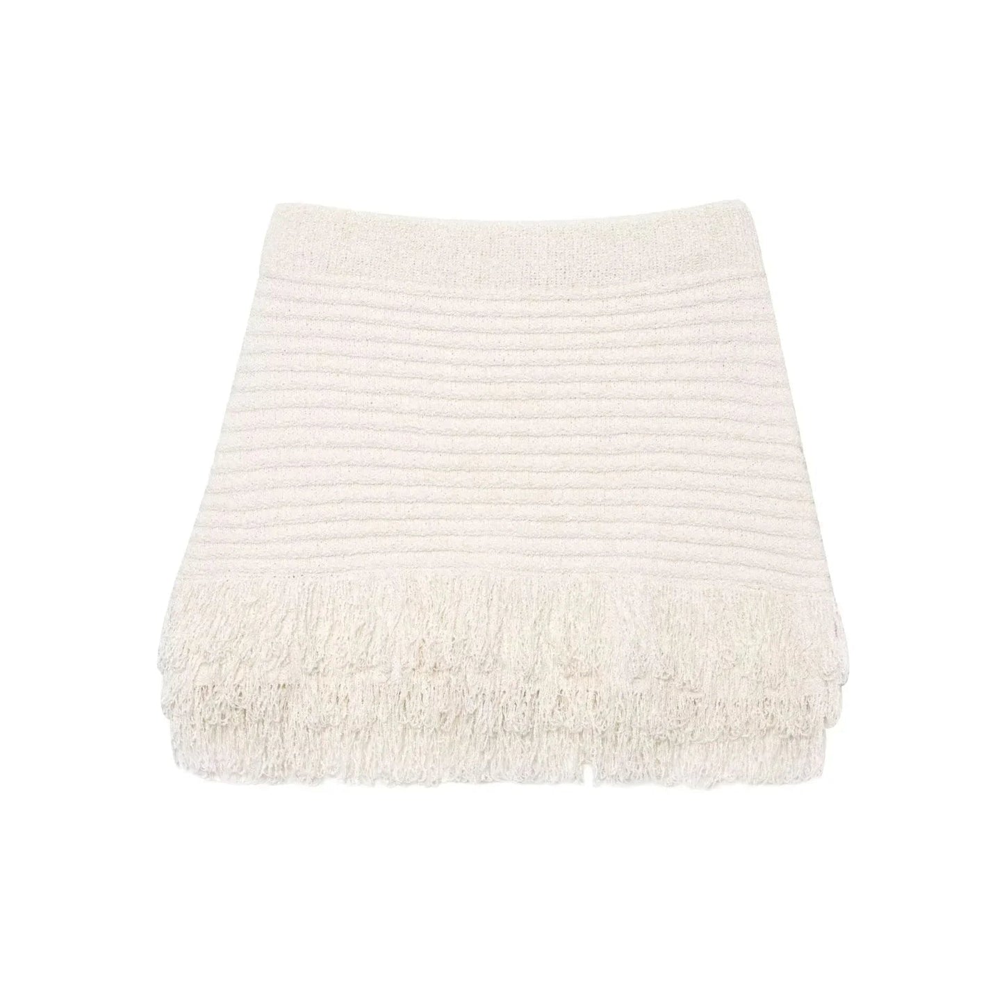Ensemble jupe à franges tricotée Demetra