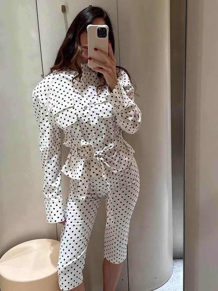 Ensemble Capri à pois Marianne
