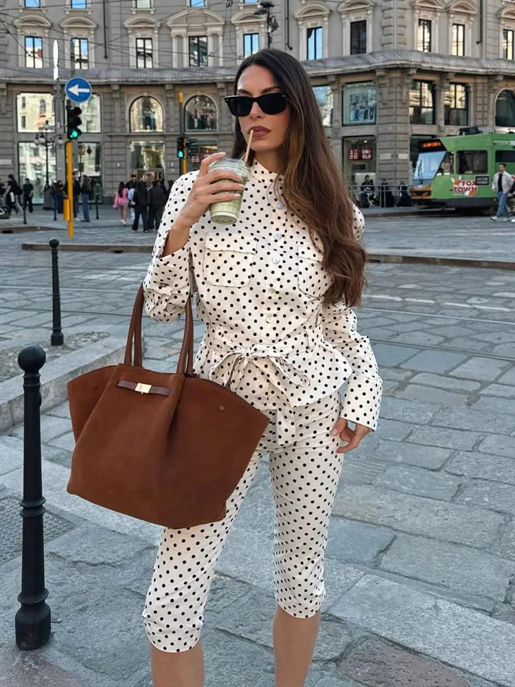 Ensemble Capri à pois Marianne