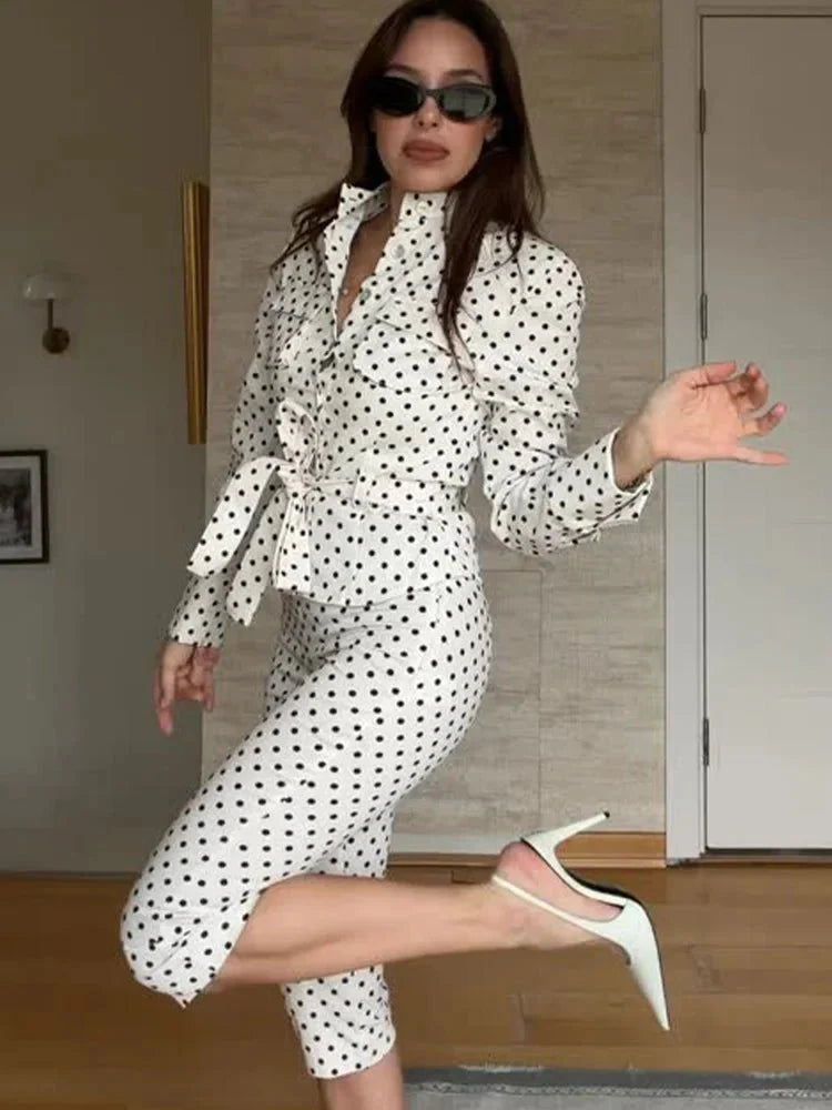 Ensemble Capri à pois Marianne
