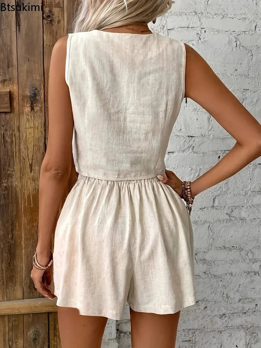 Iris ensemble deux pièces coton lin