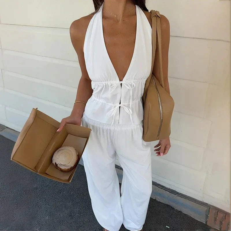 Kira Halter ensemble deux pièces en coton