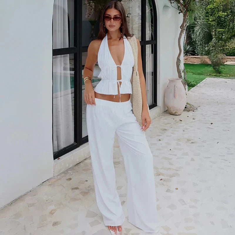 Kira Halter ensemble deux pièces en coton