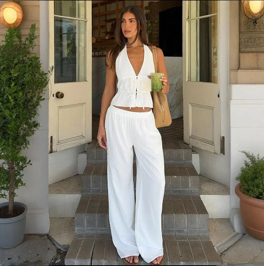 Kira Halter ensemble deux pièces en coton