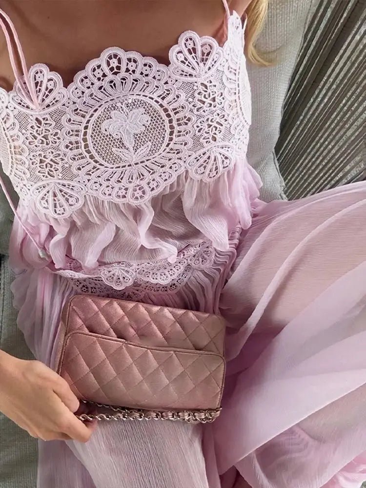 Ensemble deux pièces Iris en dentelle fleurie