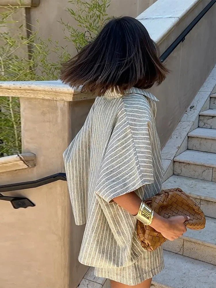 Ensemble short Mara rayé