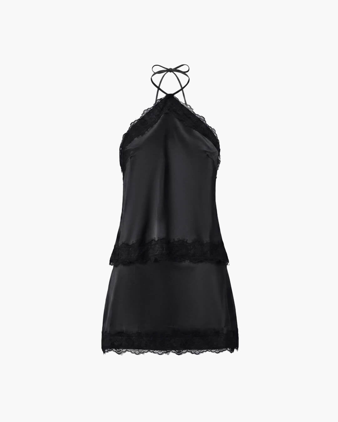 Ensemble deux-pièces Miranda en satin à col halter