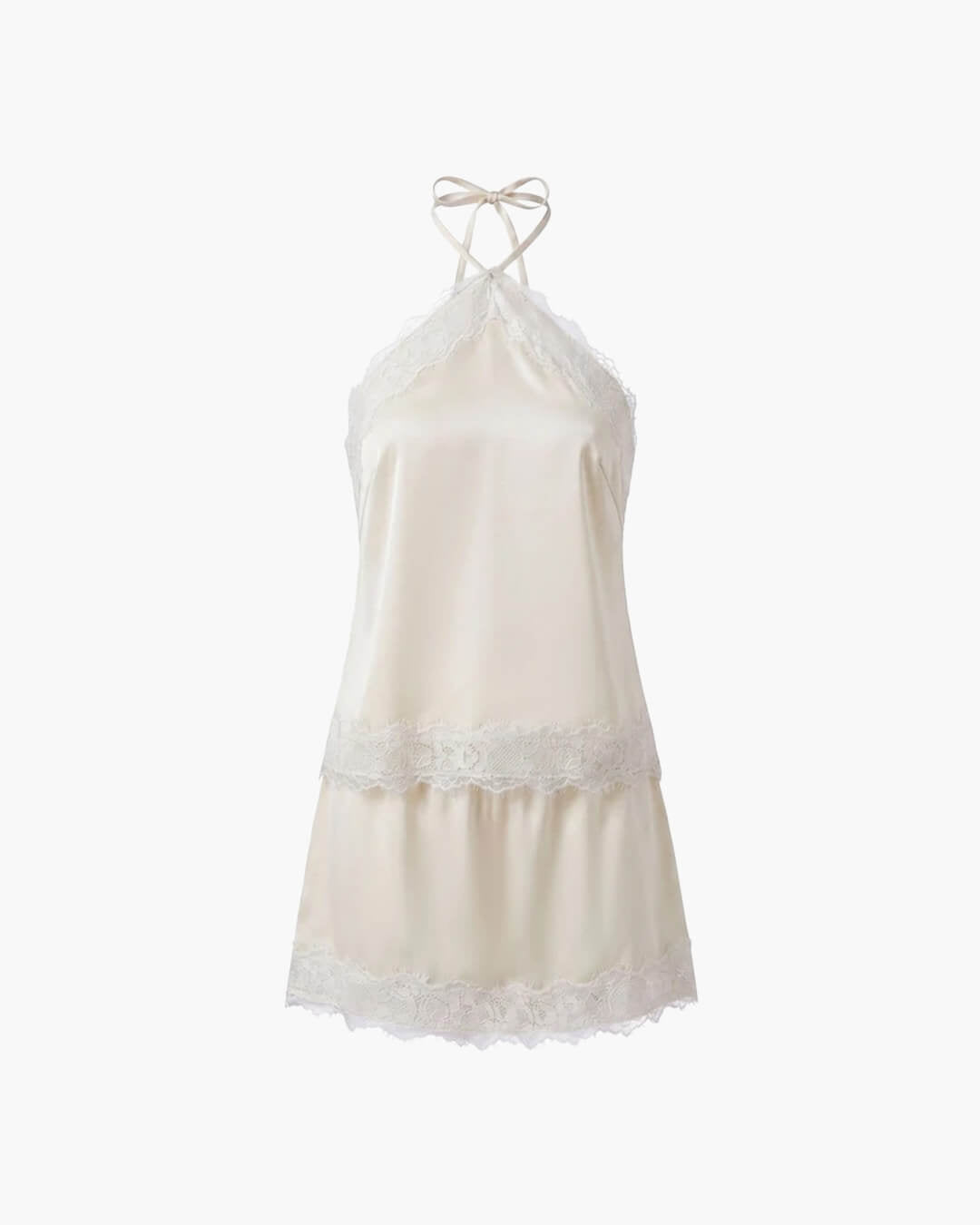 Ensemble deux-pièces Miranda en satin à col halter