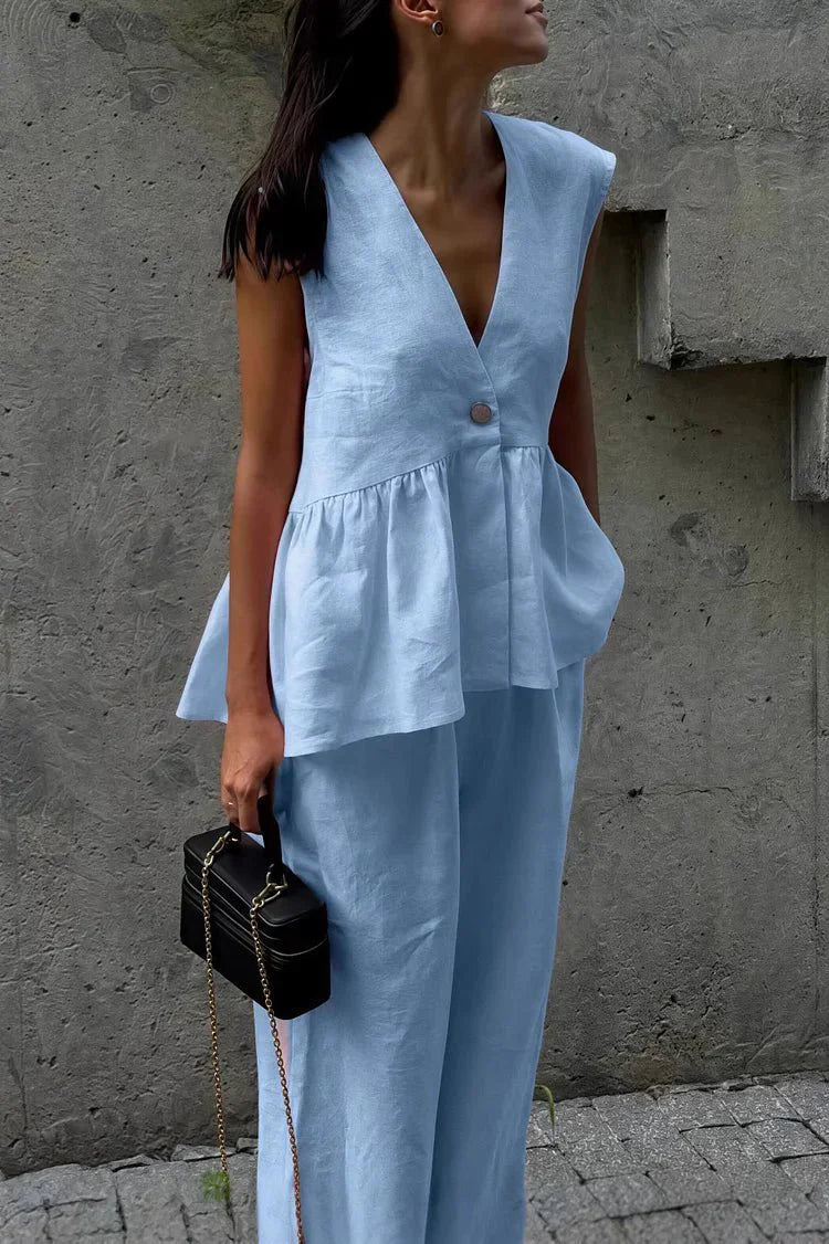 Ensemble gilet à volants et pantalon Marlowe