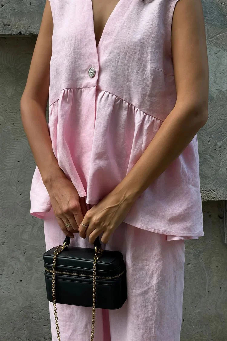 Ensemble gilet à volants et pantalon Marlowe
