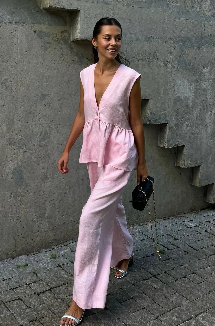 Ensemble gilet à volants et pantalon Marlowe