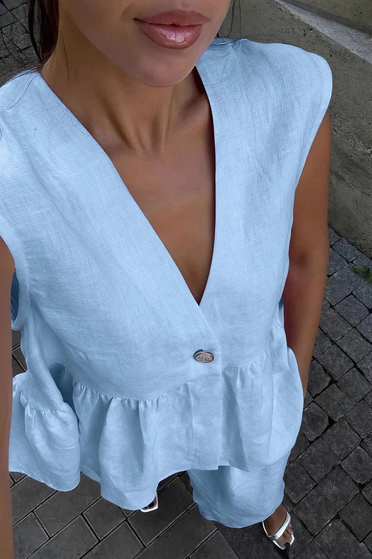 Ensemble gilet à volants et pantalon Marlowe