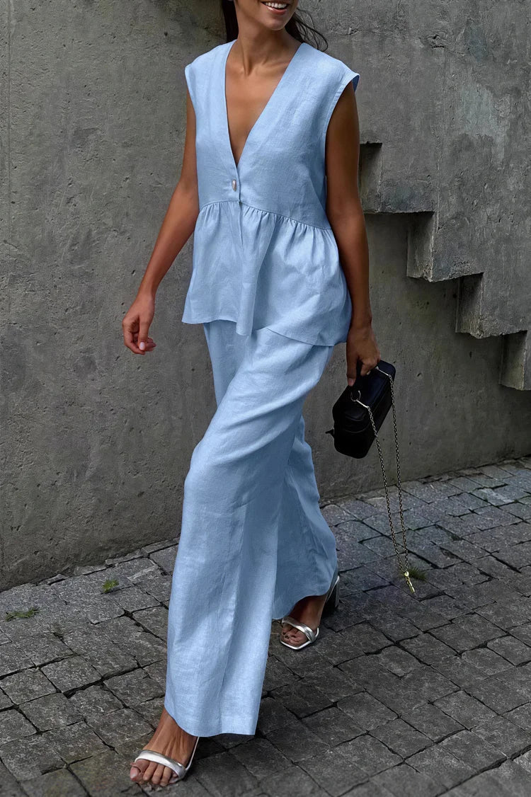 Ensemble gilet à volants et pantalon Marlowe