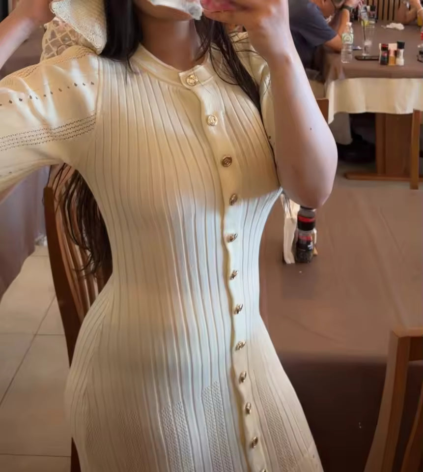 Robe maxi Shelly moulante en maille
