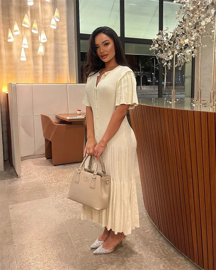 Robe maxi Shelly moulante en maille