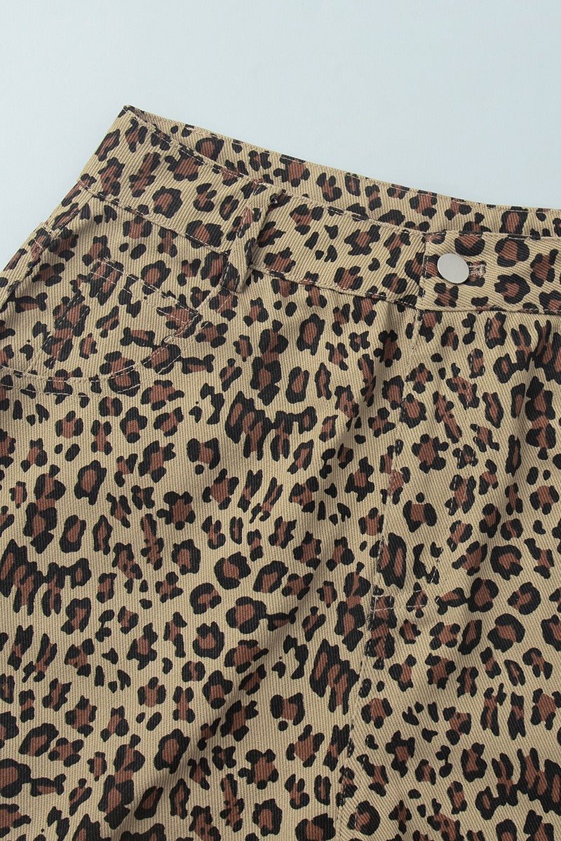 Short Carla à imprimé léopard