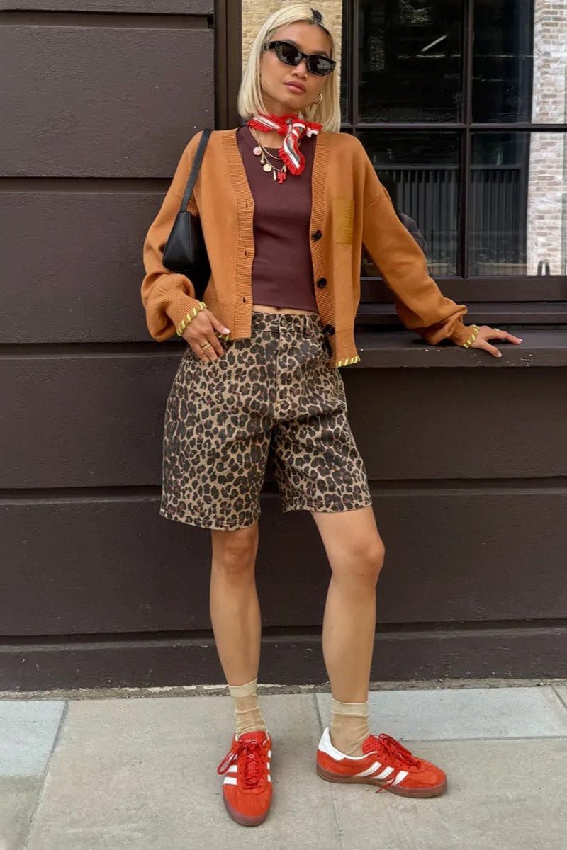 Short Carla à imprimé léopard