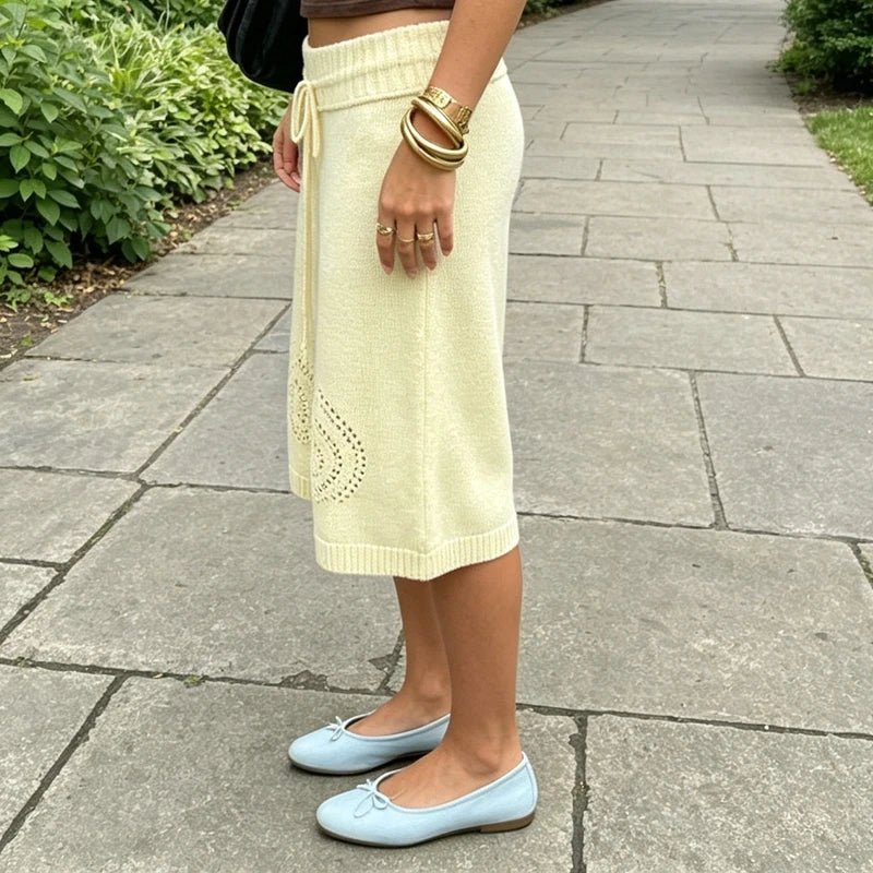 Shorts culotte larges en maille Evelyn