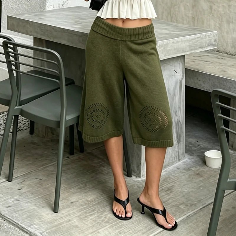 Shorts culotte larges en maille Evelyn