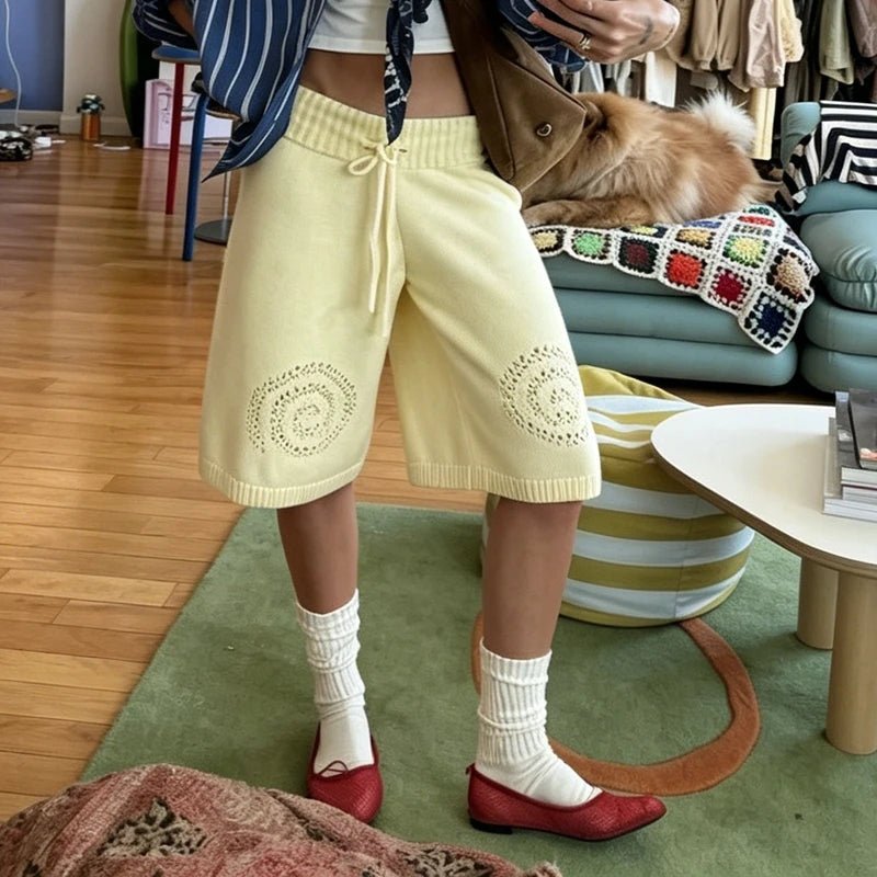 Shorts culotte larges en maille Evelyn
