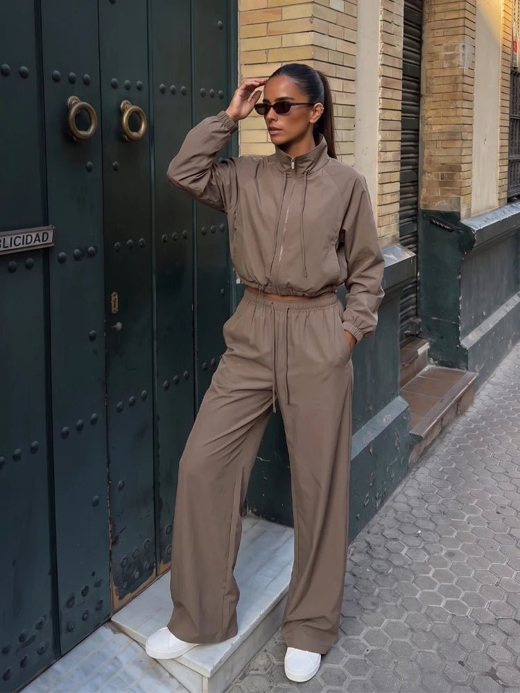 Ensemble blazer ajusté Angela & pantalon large