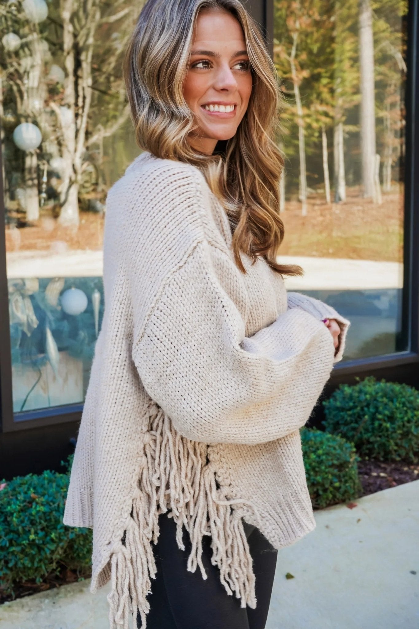 Pull en maille à franges Eva