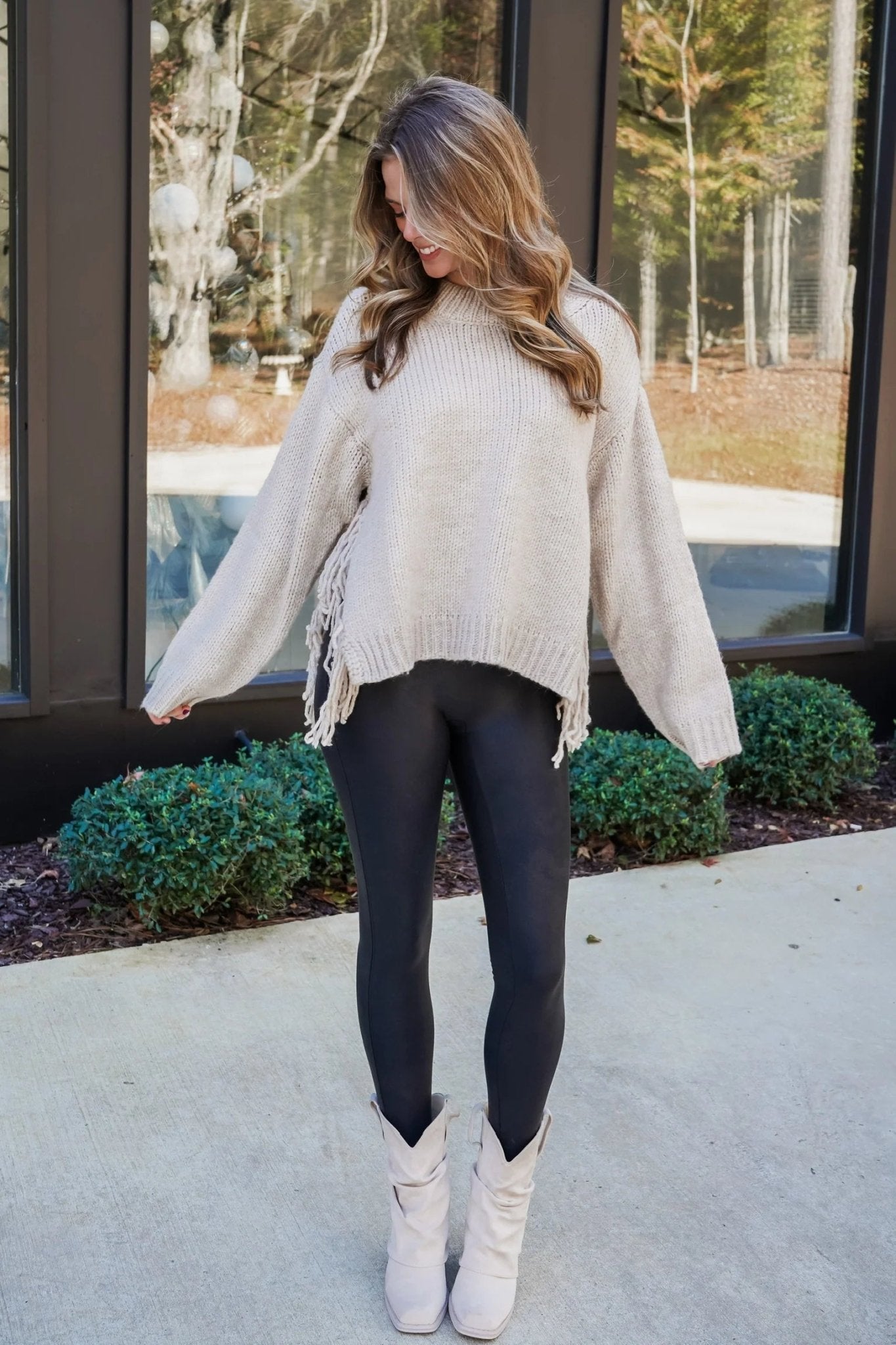 Pull en maille à franges Eva